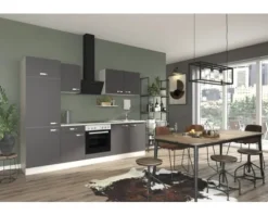 Optifit Spülenschrank inkl Spüle Faro220 BxTxH 100 x 60 x 84,8 cm anthrazit matt zerlegt Anschlag reversibel KUFR SAPL106-9+