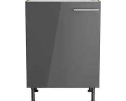Optifit Spülenschrank Jonte984 BxTxH 60 x 58,4 x 87 cm anthrazit glänzend zerlegt Anschlag reversibel KFJO SPL606-8+