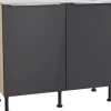 Optifit Spülenschrank Linus984 BxTxH 100 x 58,4 x 87 cm anthrazit glänzend zerlegt KFLI SPL106-8+