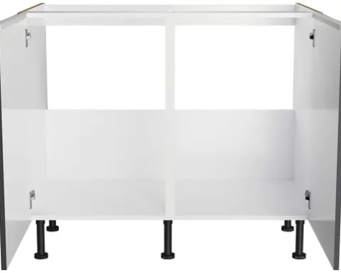 Optifit Spülenschrank Linus984 BxTxH 100 x 58,4 x 87 cm anthrazit glänzend zerlegt KFLI SPL106-8+