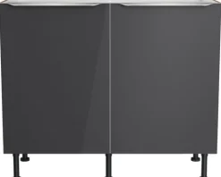 Optifit Spülenschrank Linus984 BxTxH 100 x 58,4 x 87 cm anthrazit glänzend zerlegt KFLI SPL106-8+