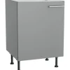 Optifit Spülenschrank Mats825 BxTxH 60 x 58,4 x 87 cm basaltgrau matt zerlegt Anschlag reversibel KFMA SPL606-8+