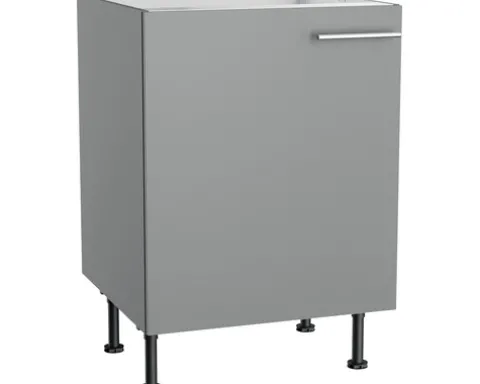 Optifit Spülenschrank Mats825 BxTxH 60 x 58,4 x 87 cm basaltgrau matt zerlegt Anschlag reversibel KFMA SPL606-8+