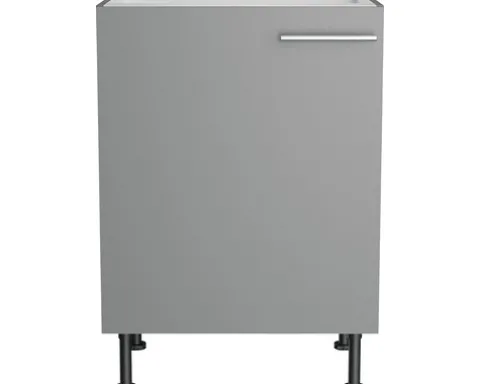 Optifit Spülenschrank Mats825 BxTxH 60 x 58,4 x 87 cm basaltgrau matt zerlegt Anschlag reversibel KFMA SPL606-8+