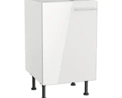 Optifit Spülenschrank Rurik986 BxTxH 50 x 58,4 x 87 cm weiß glänzend zerlegt Anschlag reversibel KFRU SPL506-8+