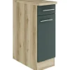 Optifit Unterschrank mit Schublade und Drehtür Savona405 BxTxH 30 x 60 x 84,8 cm grün matt zerlegt Anschlag reversibel KUSA U306-9+