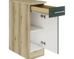 Optifit Unterschrank mit Schublade und Drehtür Savona405 BxTxH 30 x 60 x 84,8 cm grün matt zerlegt Anschlag reversibel KUSA U306-9+