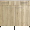 Optifit Unterschrank mit Schublade und Drehtür Erik290 BxTxH 100 x 58,4 x 87 cm wildeiche strukturiert matt zerlegt KFER U106-8E+