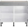 Optifit Unterschrank mit Schublade und Drehtür Mats825 BxTxH 100 x 58,4 x 87 cm basaltgrau matt zerlegt KFMA U106-8E+