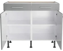 Optifit Unterschrank mit Schublade und Drehtür Mats825 BxTxH 100 x 58,4 x 87 cm basaltgrau matt zerlegt KFMA U106-8E+