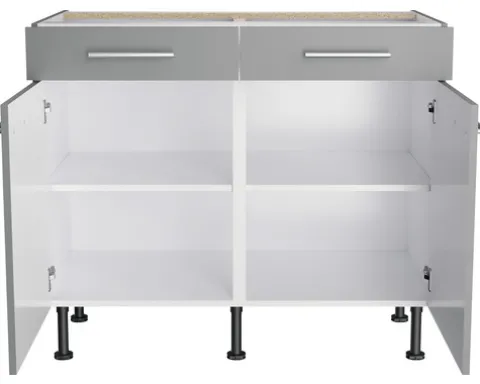 Optifit Unterschrank mit Schublade und Drehtür Mats825 BxTxH 100 x 58,4 x 87 cm basaltgrau matt zerlegt KFMA U106-8E+