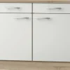 Optifit Unterschrank mit Schublade und Drehtür Dakar286 BxTxH 100 x 60 x 84,8 cm weiß glänzend zerlegt Anschlag reversibel KUDK U106-9+