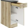 Optifit Unterschrank mit Schublade und Drehtür Livorno290 BxTxH 30 x 60 x 84,8 cm wildeiche matt strukturiert zerlegt Anschlag reversibel KULI U306-9+