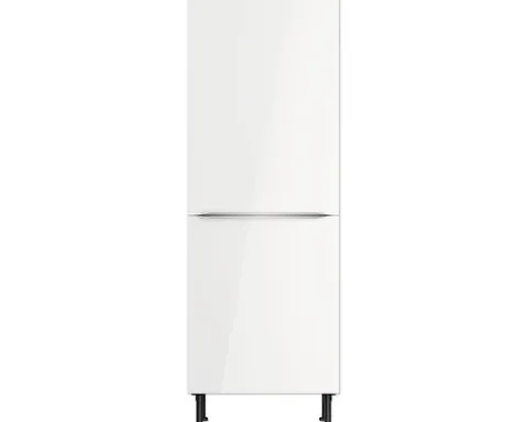 Optifit Vorratsschrank Arvid986 BxTxH 60 x 58,4 x 176,6 cm weiß glänzend zerlegt Anschlag reversibel KFAV MH606-8+