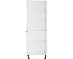 Optifit Vorratsschrank Arvid986 BxTxH 60 x 58,4 x 176,6 cm weiß glänzend zerlegt Anschlag reversibel KFAV MH606-8+