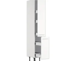 Optifit Vorratsschrank Bengt932 BxTxH 30 x 58,4 x 211,8 cm weiß matt zerlegt Anschlag reversibel KFBE HFZ306-8E+