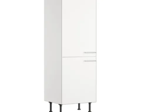 Optifit Vorratsschrank Bengt932 BxTxH 60 x 58,4 x 176,6 cm weiß matt zerlegt Anschlag reversibel KFBE MH606-8+