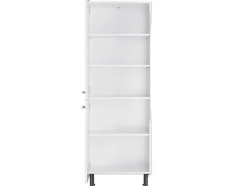 Optifit Vorratsschrank Bengt932 BxTxH 60 x 58,4 x 176,6 cm weiß matt zerlegt Anschlag reversibel KFBE MH606-8+