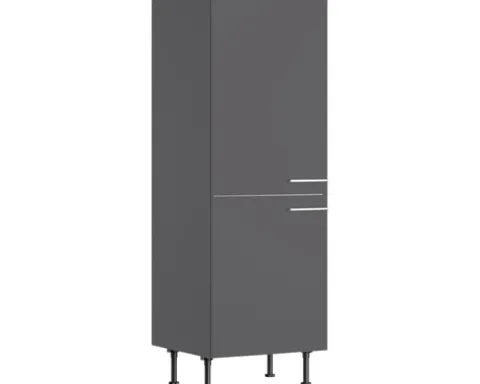 Optifit Vorratsschrank Ingvar420 BxTxH 60 x 58,4 x 176,6 cm anthrazit matt zerlegt Anschlag reversibel KFIN MH606-8+