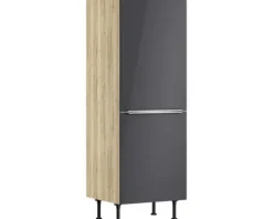 Optifit Vorratsschrank Linus984 BxTxH 60 x 58,4 x 176,6 cm anthrazit glänzend zerlegt Anschlag reversibel KFLI MH606-8+
