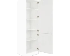 Optifit Vorratsschrank Salo214 BxTxH 60 x 57,1 x 206,8 cm weiß matt zerlegt Anschlag reversibel HWSA HW606-7+