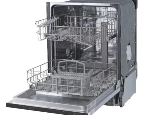 Optifit Winkelküche mit Geräten Arvid986 270 cm weiß glänzend zerlegt Variante rechts KCAV 2720RAE-8+