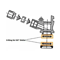 O-Ring, Dichtung für 5/8 Stößel für Keg - Verschluss (Korb-Fitting) (Micro Matic und Hiwi)