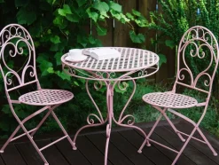 Outdoor Bistrotisch ALBINIA 70 cm 70 cm Metall Rosa