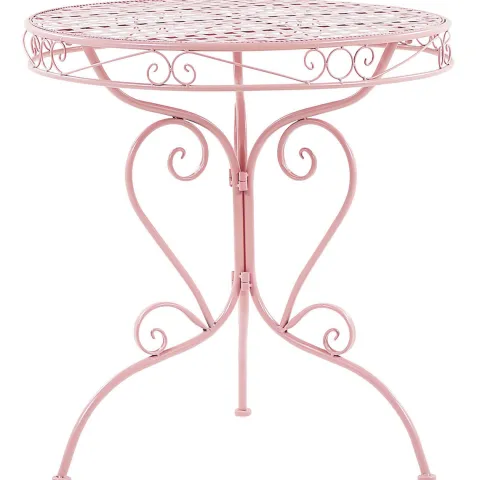 Outdoor Bistrotisch ALBINIA 70 cm 70 cm Metall Rosa