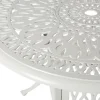 Outdoor Bistrotisch ANCONA 90 cm 90 cm Metall Cremeweiß