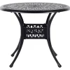 Outdoor Bistrotisch ANCONA 90 cm 90 cm Metall Schwarz