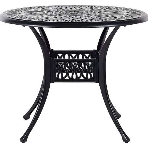 Outdoor Bistrotisch ANCONA 90 cm 90 cm Metall Schwarz