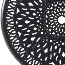 Outdoor Bistrotisch ANCONA 90 cm 90 cm Metall Schwarz