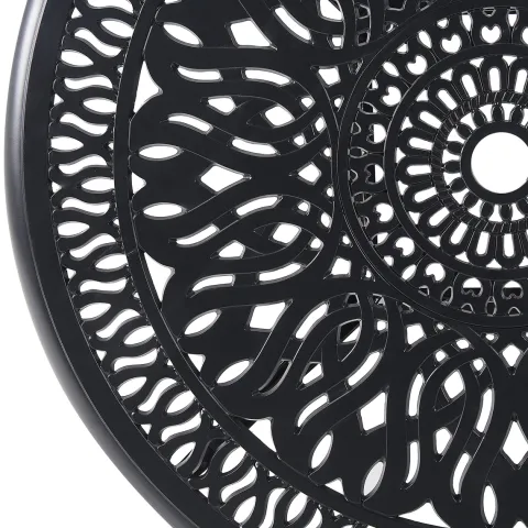 Outdoor Bistrotisch ANCONA 90 cm 90 cm Metall Schwarz