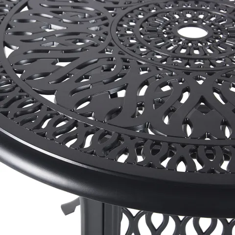 Outdoor Bistrotisch ANCONA 90 cm 90 cm Metall Schwarz