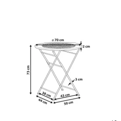 Outdoor Bistrotisch BIVIO 70 cm 70 cm Metall Hellgrün