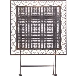 Outdoor Bistrotisch BORMIO 70 cm 70 cm Metall Schwarz