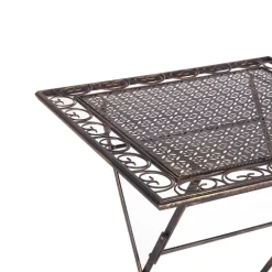 Outdoor Bistrotisch BORMIO 70 cm 70 cm Metall Schwarz