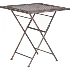 Outdoor Bistrotisch BORMIO 70 cm 70 cm Metall Schwarz