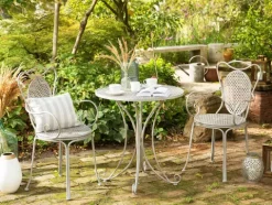 Outdoor Bistrotisch CILENTO 71 cm 71 cm Metall Grau