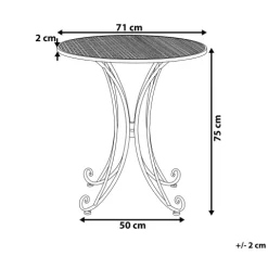Outdoor Bistrotisch CILENTO 71 cm 71 cm Metall Grau