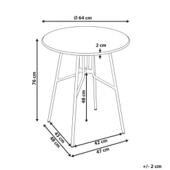 Outdoor Bistrotisch TALTAL 64 cm 64 cm Metall Hellgrün