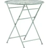 Outdoor Bistrotisch TRENTO 70 cm 70 cm Metall Hellgrün