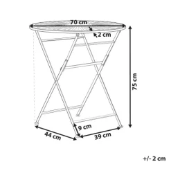 Outdoor Bistrotisch TRENTO 70 cm 70 cm Metall Hellgrün