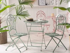 Outdoor Bistrotisch TRENTO 70 cm 70 cm Metall Hellgrün