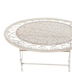 Outdoor Bistrotisch TRIESTE 70 cm 70 cm Metall Hellbeige