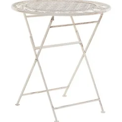 Outdoor Bistrotisch TRIESTE 70 cm 70 cm Metall Hellbeige