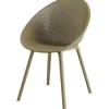 Outdoor Stuhl Qosy Kunststoff 59×59×83 cm sand