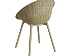 Outdoor Stuhl Qosy Kunststoff 59×59×83 cm sand