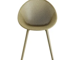 Outdoor Stuhl Qosy Kunststoff 59×59×83 cm sand